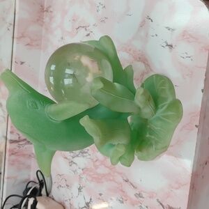 Jade inspired glow in the dark dolphin with Crystal Ball